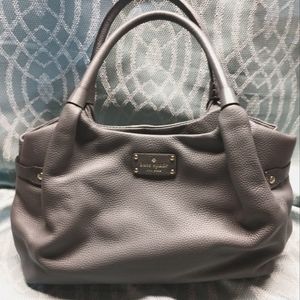 Kate Spade med gray bag gently used. Pet/smoke free.